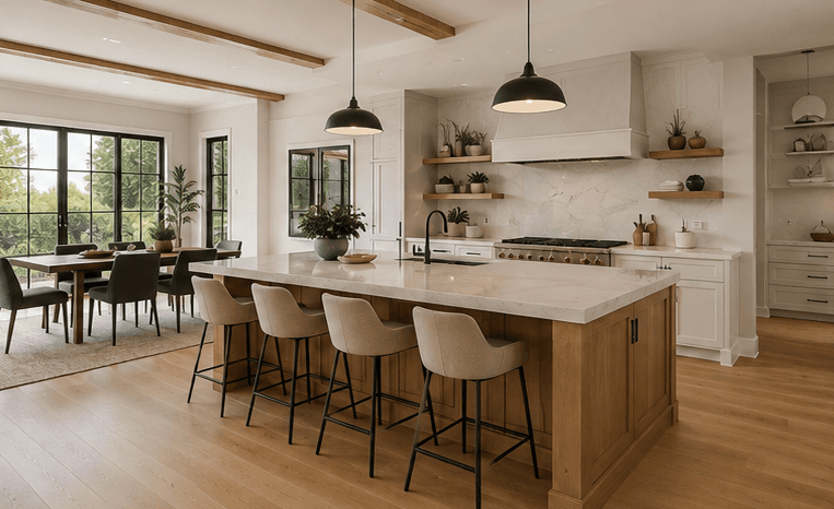 Illustrative modern farmhouse kitchen project